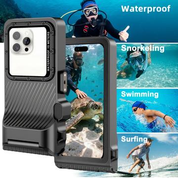 Tech-Protect IPX8 Pro Universal vandtæt dykkeretui 4.7-6.9" - Sort / grå