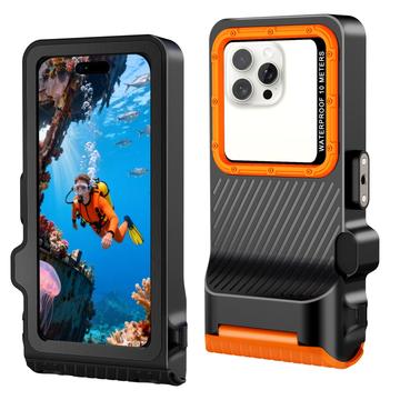 Tech-Protect IPX8 Pro Universal vandtæt dykkeretui 4.7-6.9" - Sort / orange
