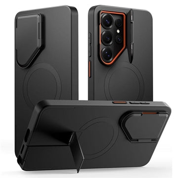 Samsung Galaxy S26 Ultra Tech-Protect Kevlar Aura Cover - MagSafe-kompatibel - Sort / Orange