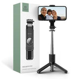 Tech-Protect L02S Kompakt selfie-stang med stativ og Bluetooth - sort