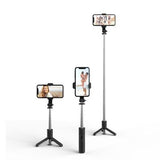 Tech-Protect L02S Kompakt selfie-stang med stativ og Bluetooth - sort