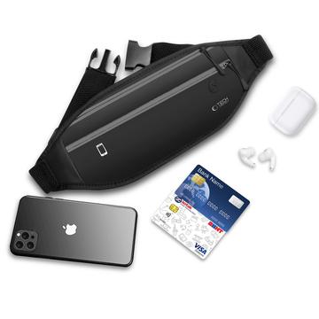 Tech-Protect M7 Universal Sport Waist Bag / Løbebælte - Sort