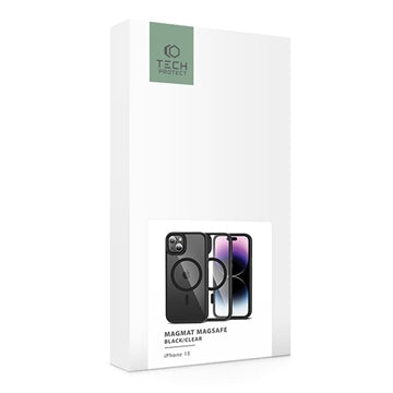 iPhone 15 Tech-Protect Magmat Cover - MagSafe Kompatibel - Sort / Klar