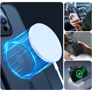 iPhone 15 Pro Tech-Protect Magmat Cover - MagSafe Kompatibel - Frostet Sort