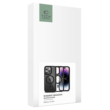 iPhone 15 Pro Tech-Protect Magmat Cover - MagSafe Kompatibel - Frostet Sort