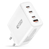 Tech-Protect NC100W-GAN 4-Ports Netværksoplader 100W - 3xUSB-C, USB-A - Hvid