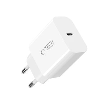 Tech-Protect NC20W vægoplader med Lightning-kabel - hvid