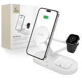 Tech-Protect QI15W-A41 3-i-1 MagSafe trådløs oplader - 15W/3W/2.5W - Hvid