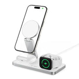 Tech-Protect QI15W-A47 3-i-1 foldbar MagSafe trådløs oplader - hvid