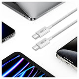 Tech-Protect UltraBoost Classic Type-C-kabel - PD60W/3A, 2m - hvid
