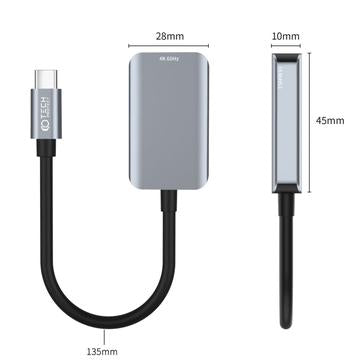 Tech-Protect UltraBoost USB-C til HDMI-adapter - 4K 60HZ - Sort