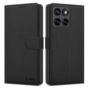 Motorola Edge 70 Fusion/70 Fusion+ Tech-Protect Pung Cover med Magnet og Stativ - Sort