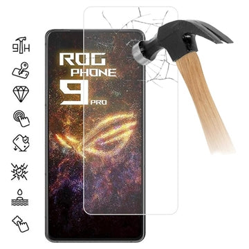 Asus ROG Phone 9 Pro Skærmbeskyttelse Hærdet Glas - Case Friendly - Gennemsigtig