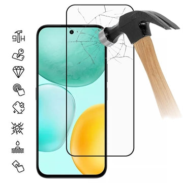 Honor X6c Skærmbeskyttelse Hærdet Glas - Full Fit - 9H - Sort kant