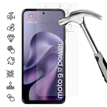 Motorola Moto G17 Power Skærmbeskyttelse Hærdet Glas - 9H - Case Friendly - Gennemsigtig