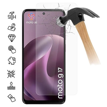 Motorola Moto G17 Skærmbeskyttelse Hærdet Glas - 9H - Case Friendly - Gennemsigtig