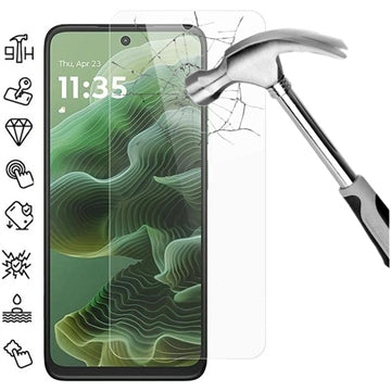 Motorola Moto G35 Skærmbeskyttelse Hærdet Glas - Case Friendly - Gennemsigtig