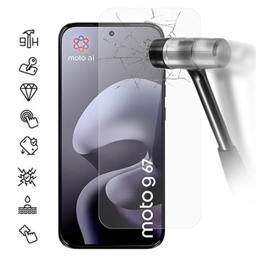 Motorola Moto G67 Skærmbeskyttelse Hærdet Glas - 9H - Case Friendly - Gennemsigtig