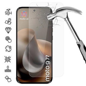 Motorola Moto G77 Skærmbeskyttelse Hærdet Glas - 9H - Case Friendly - Gennemsigtig