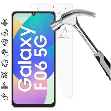 Samsung Galaxy F06 5G Skærmbeskyttelse Hærdet Glas - Case Friendly - Gennemsigtig