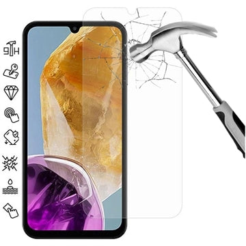 Samsung Galaxy M15 Skærmbeskyttelse Hærdet Glas - 9H - Case Friendly - Klar