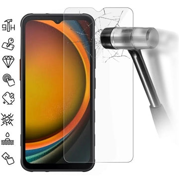 Samsung Galaxy XCover7 Pro Skærmbeskyttelse Hærdet Glas - 9H - Case Friendly - Gennemsigtig