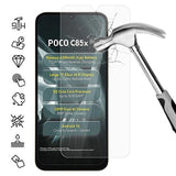Xiaomi Poco C85x Skærmbeskyttelse Hærdet Glas - 9H - Case Friendly - Gennemsigtig