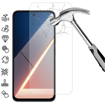 Xiaomi Poco M7 4G Skærmbeskyttelse Hærdet Glas - 9H - Case Friendly - Gennemsigtig
