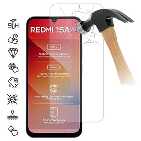 Xiaomi Redmi 15a Skærmbeskyttelse Hærdet Glas - 9H - Case Friendly - Gennemsigtig