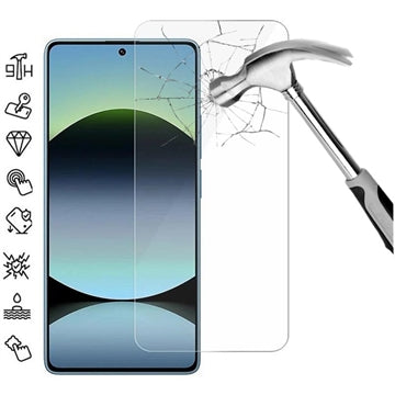 Xiaomi Redmi Note 14S Skærmbeskyttelse Hærdet Glas - 9H - Case Friendly - Gennemsigtig