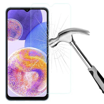 Samsung Galaxy A23 Hærdet Glas - 9H, 0.3mm - Gennemsigtig