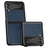 Textured Samsung Galaxy Z Flip3 5G Hybrid Cover - Blå