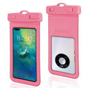 Tekstureret IPX8 vandtæt etui m. rem - 7" - Pink