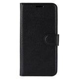 iPhone XS Max Tekstureret Flip Cover med Kortholder - Sort