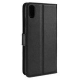 iPhone XS Max Tekstureret Flip Cover med Kortholder - Sort