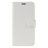 iPhone XS Max Tekstureret Flip Cover med Kortholder - Hvid