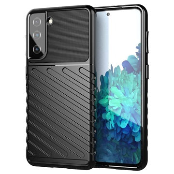 Thunder Series Samsung Galaxy S21 5G TPU Cover - Sort