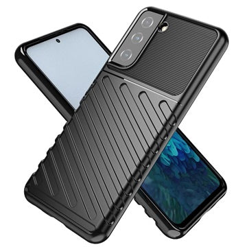 Thunder Series Samsung Galaxy S21 5G TPU Cover - Sort
