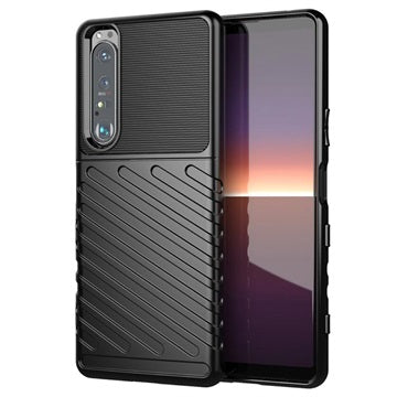 Thunder Series Sony Xperia 1 III TPU Cover - Sort