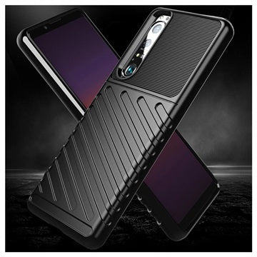 Thunder Series Sony Xperia 1 III TPU Cover - Sort