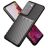 Thunder Series Samsung Galaxy S21 Ultra 5G TPU Cover - Sort