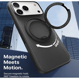 iPhone 17 Pro Max Torras O Fitness Cover med 360 kickstand - MagSafe-kompatibel - Sort