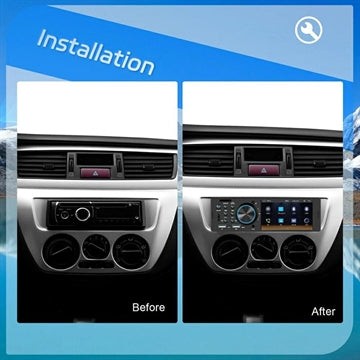Bluetooth-bilstereo med berøringsskærm og CarPlay/Android Auto - SD, AUX, USB