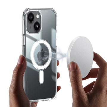 iPhone 15 Hybrid Cover - MagSafe Kompatibel - Gennemsigtig