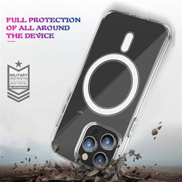 iPhone 15 Pro Hybrid Cover - MagSafe Kompatibel - Gennemsigtig