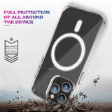 iPhone 15 Pro Hybrid Cover - MagSafe Kompatibel - Gennemsigtig