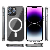 iPhone 15 Pro Max Hybrid Cover - MagSafe Kompatibel - Gennemsigtig