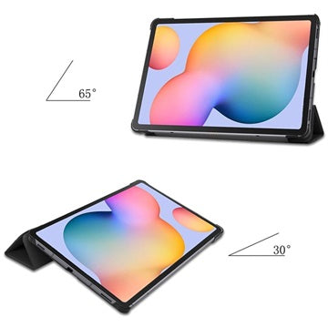 Tri-Fold Series Samsung Galaxy Tab S6 Lite 2020/2022/2024 Folio Taske - Sort