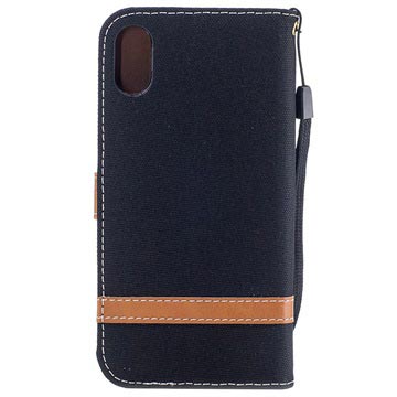 Two-Tone Jeans iPhone X / iPhone XS Pung - Sort