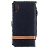 Two-Tone Jeans iPhone X / iPhone XS Pung - Sort